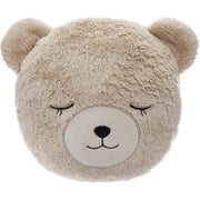 Beige beer sierkussen - pluche - 27 cm - kinderkamer - Pluchen speelgoed