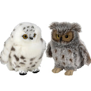 uilen-vogels-zachte-pluche-knuffels-2x-stuks-oehoe-uil-en-sneeuwuil-van-18-cm_10364652