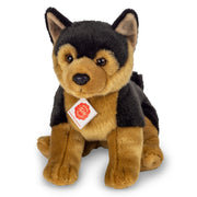 Herdershond knuffel - pluche - bruin/zwart - 30 cm - Pluchen speelgoed