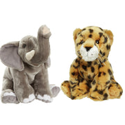 zachte-pluche-knuffels-2x-stuks-cheetah-en-olifant-van-18-cm_10364657