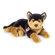 Herdershond knuffel - pluche - bruin/zwart - 45 cm - Pluchen speelgoed