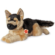 Herdershond knuffel - pluche - bruin/zwart - 60 cm - Pluchen speelgoed