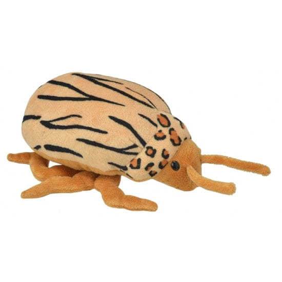 Wild Planet kever knuffel - pluche - bruin - 25 cm - insect - Pluchen speelgoed
