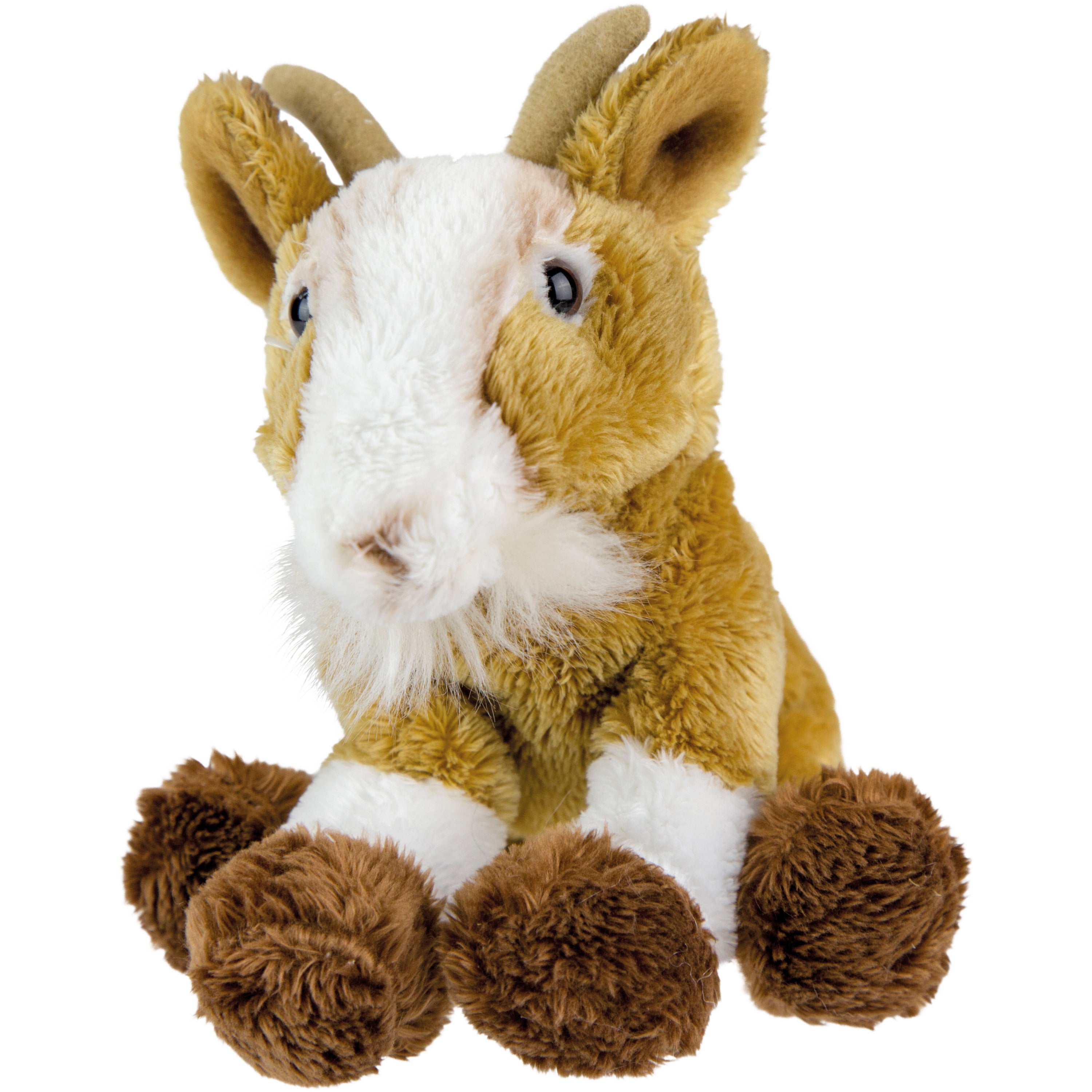 pluche-knuffel-dieren-zittende-geit-15-cm_10324668
