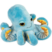 Suki Gifts octopus knuffel - pluche - blauw - 15 cm - Pluchen speelgoed