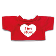 Knuffelkleding I Love Mama - rood shirt - maat M - Clothies - Pluchen speelgoed