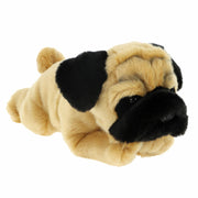 Mopshond puppy knuffel - pluche - beige - 35 cm - Pluchen speelgoed