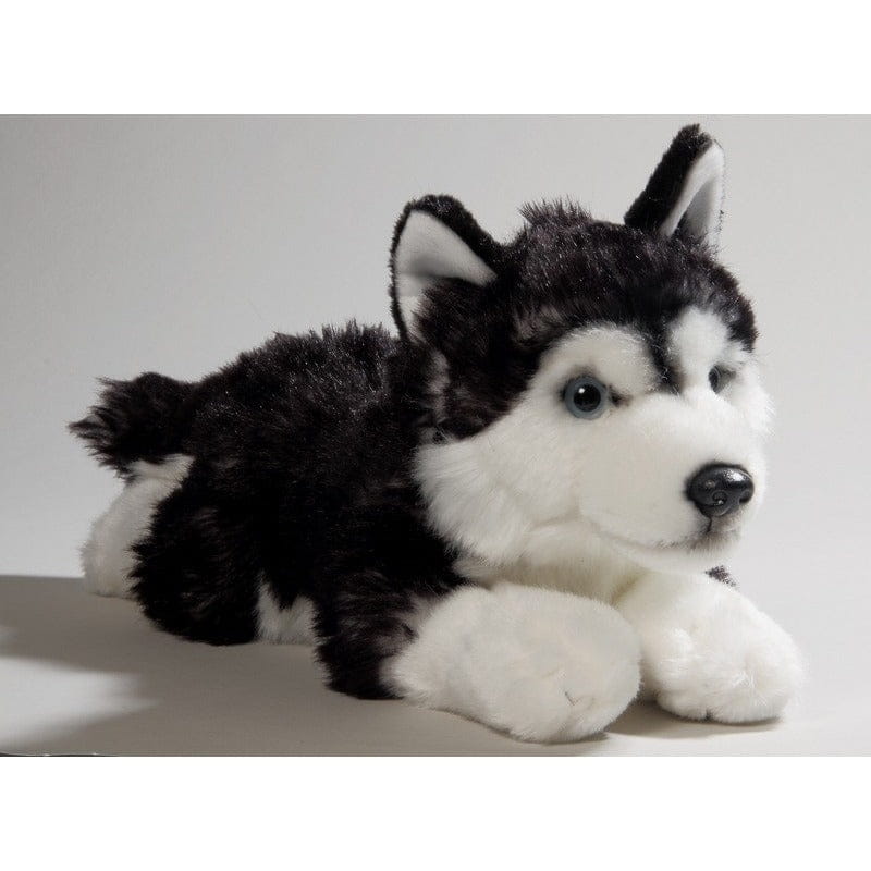 Carl Dick husky knuffel - pluche - liggend - 32 cm - Pluchen speelgoed