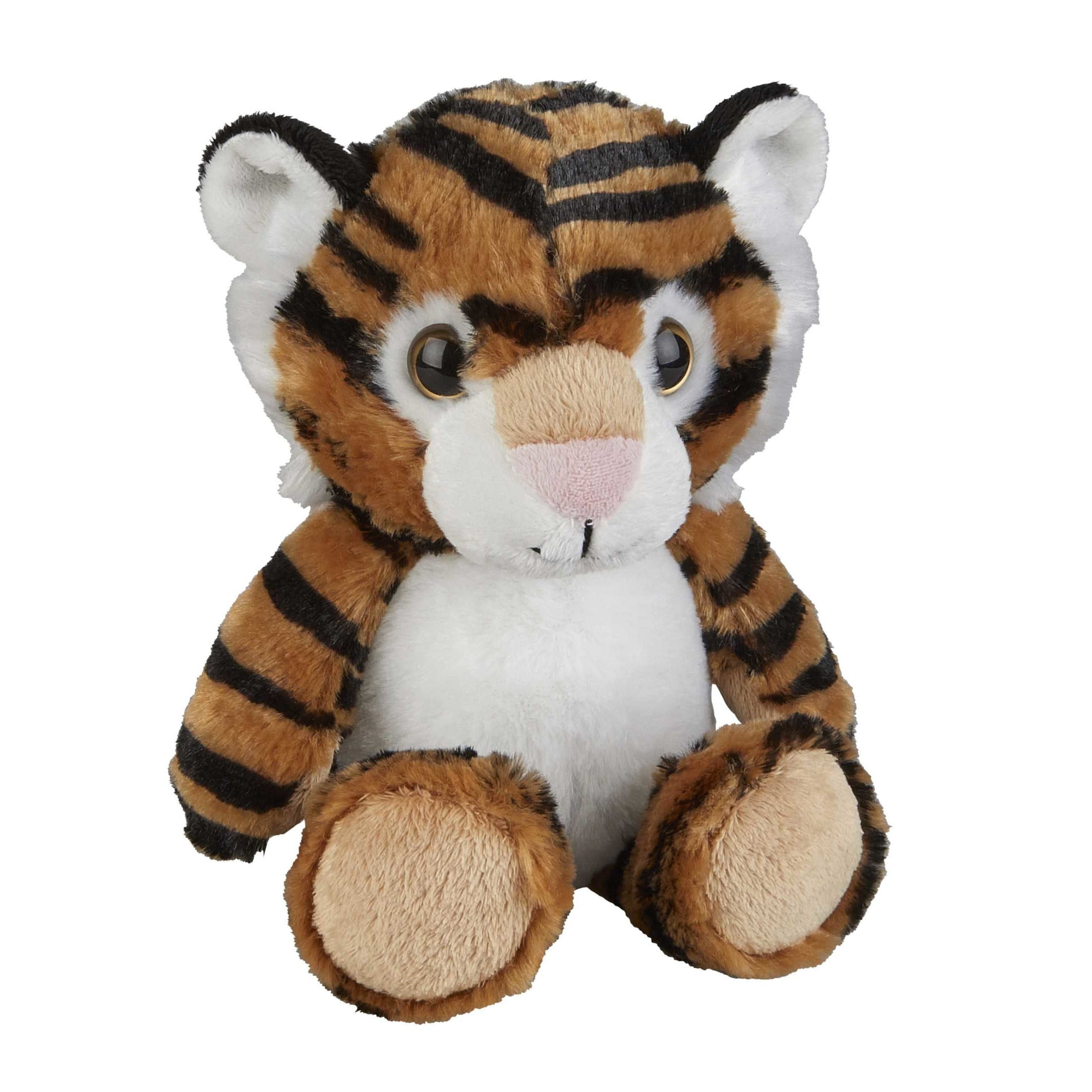 Tijger knuffel - pluche - 18 cm - wilde dieren - Pluchen speelgoed