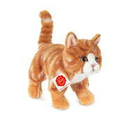 Knuffelkat pluche - premium kwaliteit - rood/oranje - 20 cm - Pluchen speelgoed