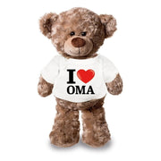 I love oma knuffelbeer - pluche - 43 cm - met shirt - Pluchen speelgoed