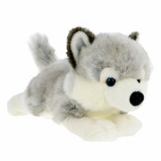 Husky puppy knuffel - pluche - grijs - 35 cm - Pluchen speelgoed