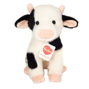 Koe knuffel - zacht pluche - zwart/wit - 25 cm - Hermann Teddy - Pluchen speelgoed