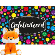 keel-toys-oranje-pluche-vos-knuffel-14-cm-met-gefeliciteerd-a5-wenskaart_10364688