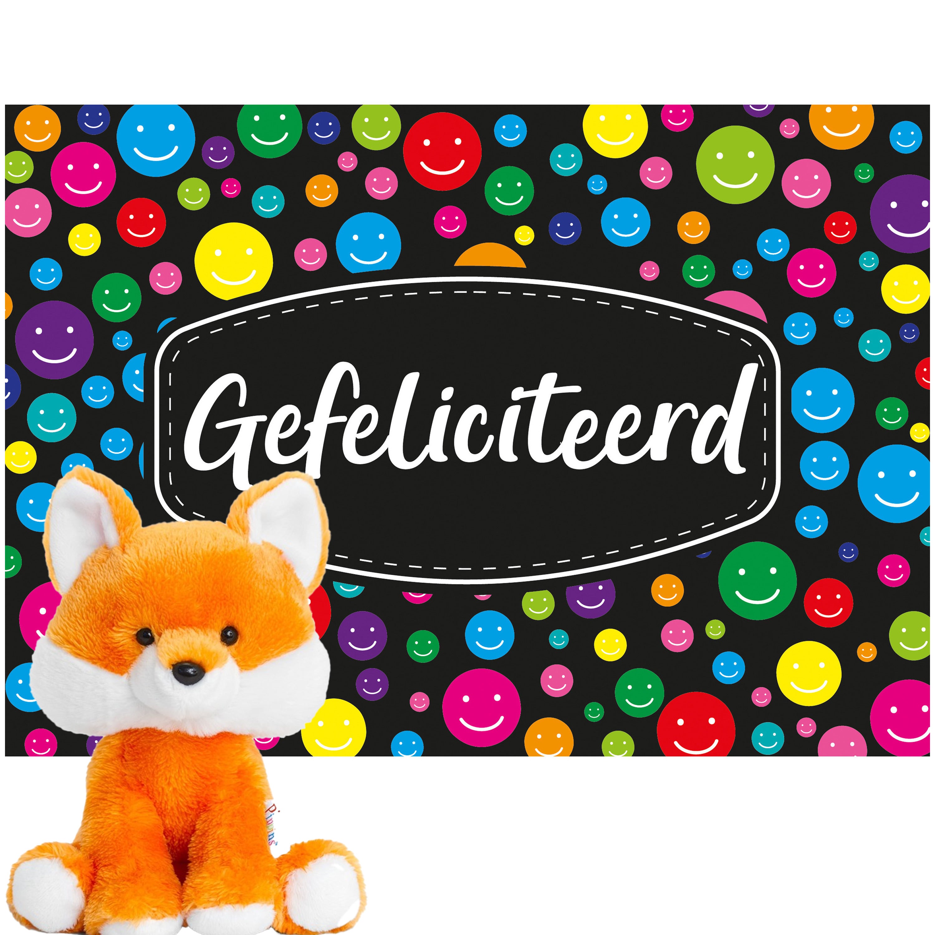 keel-toys-oranje-pluche-vos-knuffel-14-cm-met-gefeliciteerd-a5-wenskaart_10364688