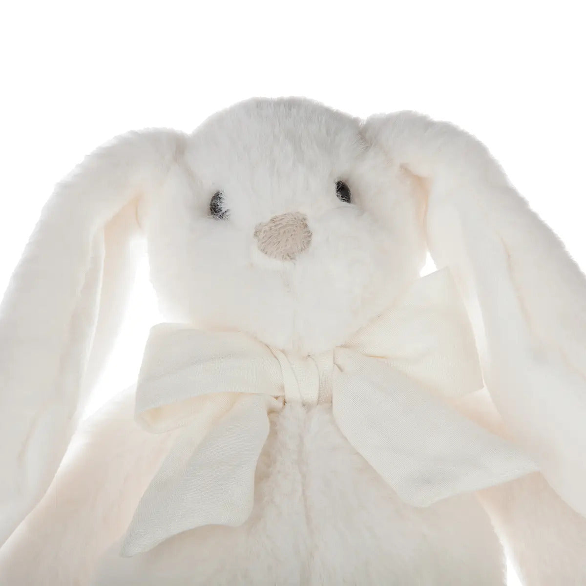 konijn-knuffel-met-strikje-zachte-pluche-creme-wit-30-cm_10431693