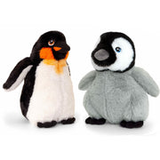 Keel Toys keizer pinguin knuffel met jong - pluche - 25 cm - Pluchen speelgoed