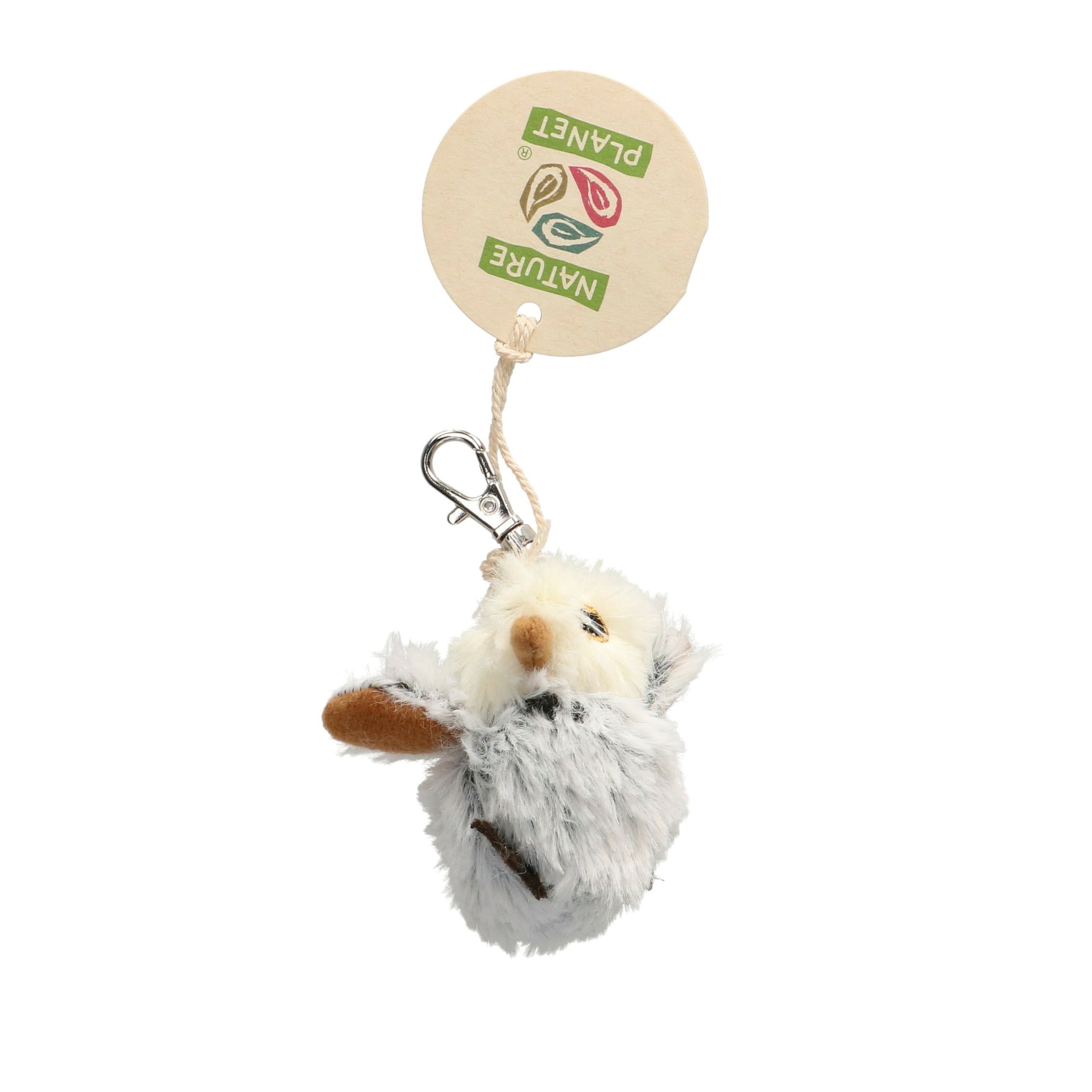 Nature Planet pluche uil sleutelhanger - knuffel - 6 cm - uil - Pluchen speelgoed