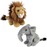 knuffeldieren-set-leeuw-en-olifant-pluche-knuffels-18-cm_10369697