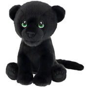 Keel Toys panter knuffel - pluche - zwart - zittend - 23 cm - Pluchen speelgoed