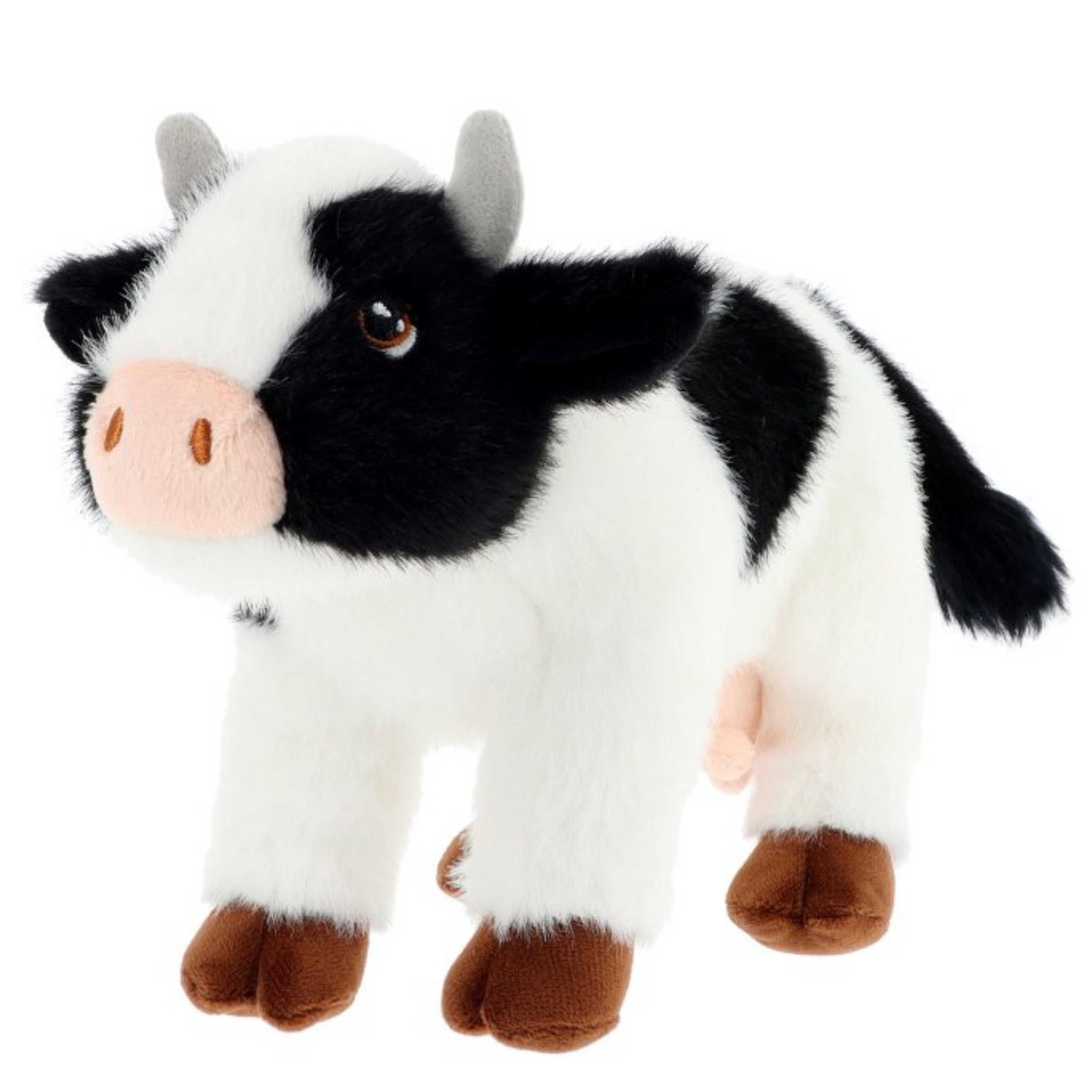 keel-toys-pluche-koe-knuffeldier-zwart--wit-staand-20-cm-knuffel-koe_10486714-1