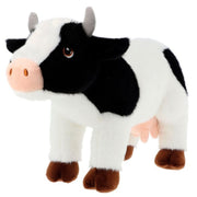 Keel Toys koe knuffel - pluche - zwart/wit - 30 cm - Pluchen speelgoed