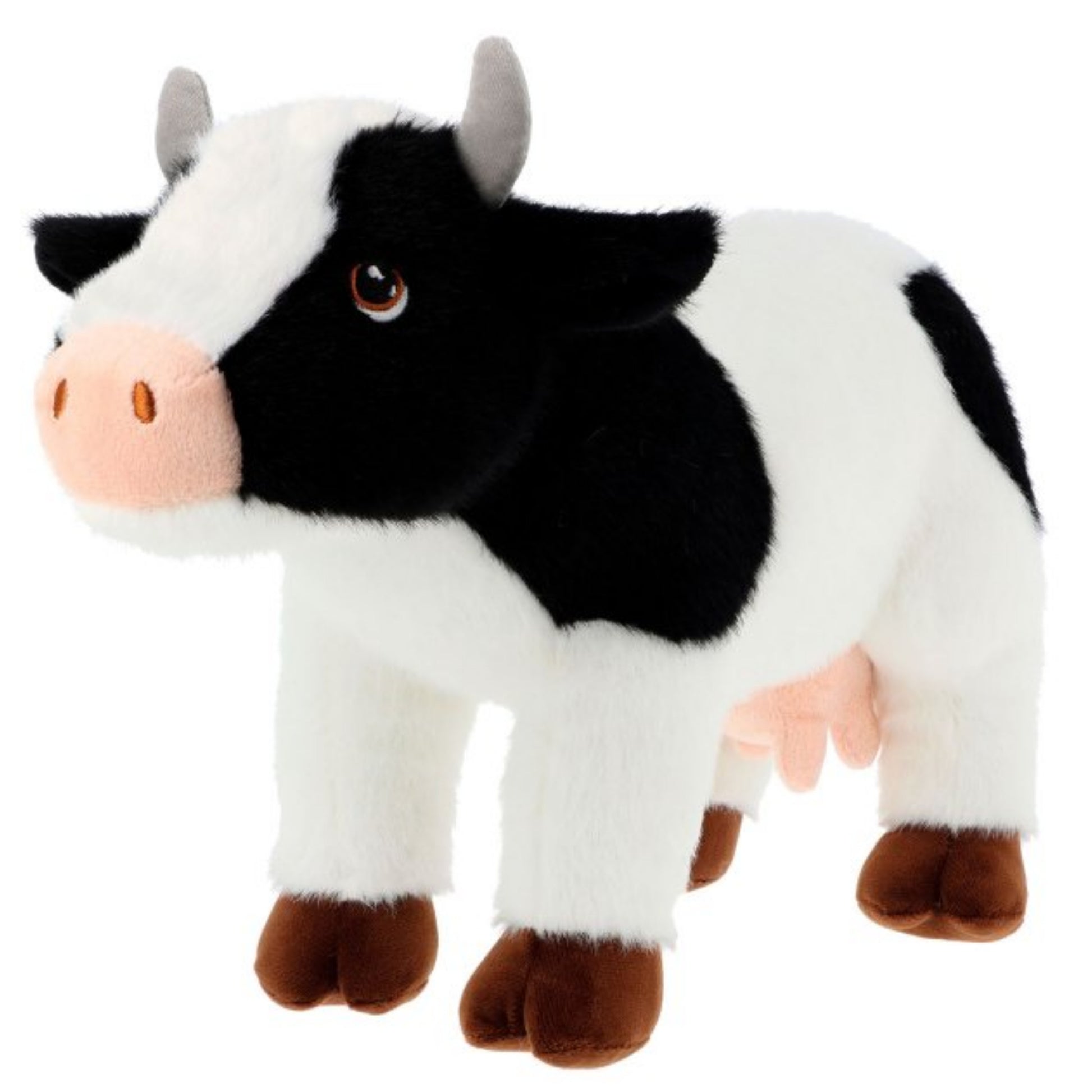 keel-toys-pluche-koe-knuffeldier-zwart--wit-staand-30-cm-knuffel-koe_10486715