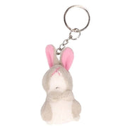 Nature Planet konijn/haas sleutelhanger - pluche - 6 cm - Pluchen speelgoed