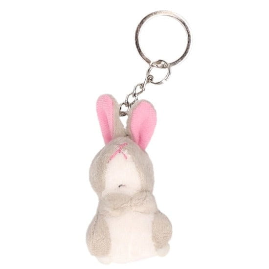 Nature Planet konijn/haas sleutelhanger - pluche - 6 cm - Pluchen speelgoed
