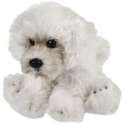 Maltezer knuffel hond - pluche - 13 cm - creme wit - Pluchen speelgoed
