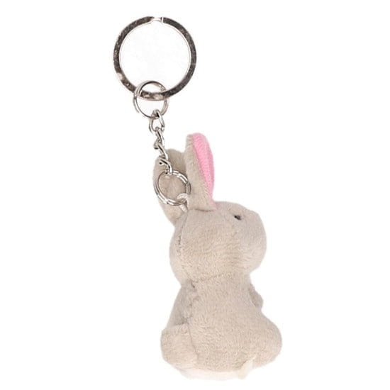Nature Planet konijn/haas sleutelhanger - pluche - 6 cm - Pluchen speelgoed