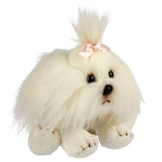 Pluche Shih Tzu knuffel - wit - 13 cm - hond - Pluchen speelgoed
