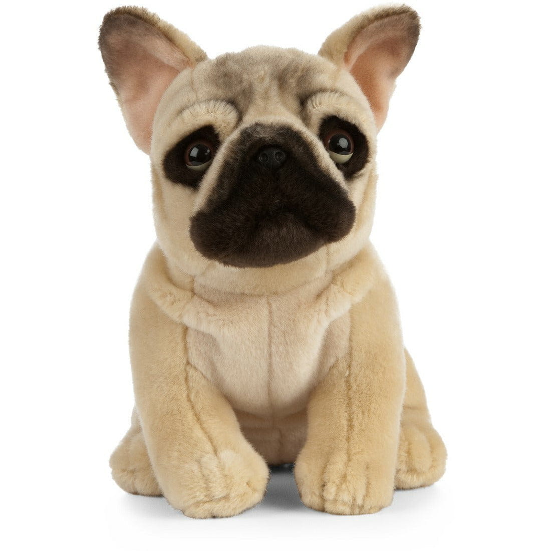 Living Nature Franse Bulldog knuffel - pluche - 25 cm - beige - Pluchen speelgoed