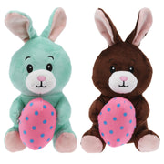 Paashazen knuffel set van 2 - pluche - 20 cm - met paasei - Pluchen speelgoed