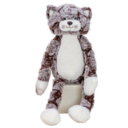 Pluche kat knuffel - extra lange ledematen - bruin - 50 cm - Pluchen speelgoed