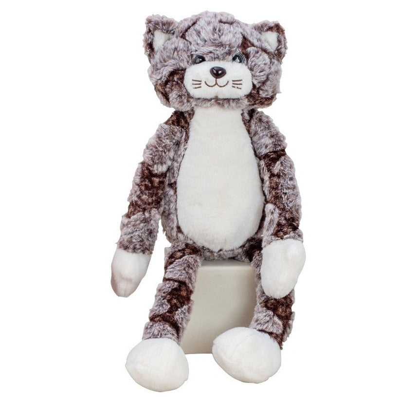 pluche-kat-poes-knuffel-extra-lange-armen-en-benen-bruin-50-cm_10428733