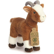 Aurora Eco Nation geit knuffel - pluche - 27 cm - boerderij - Pluchen speelgoed