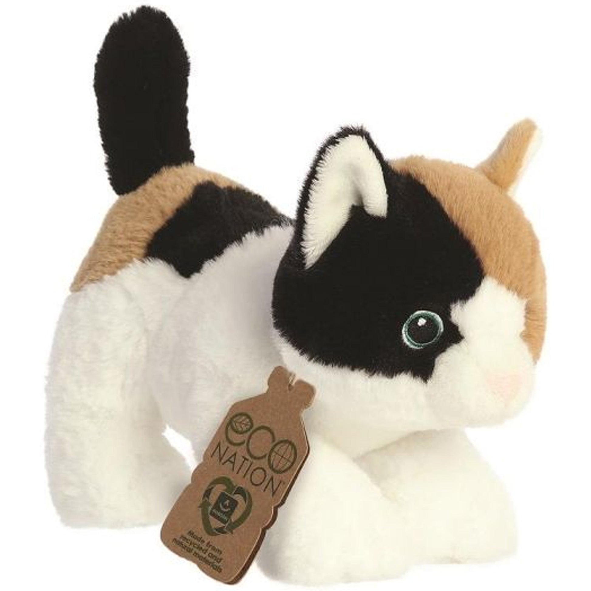 pluche-knuffeldier-kat-poes-bruin-wit-22-cm-katten-poezen-thema_10404743-1