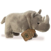 Aurora neushoorn knuffel - pluche - grijs - 24 cm - safari - Pluchen speelgoed
