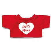 Knuffelkleding Liefste Mama - rood hartje - maat M - Pluchen speelgoed