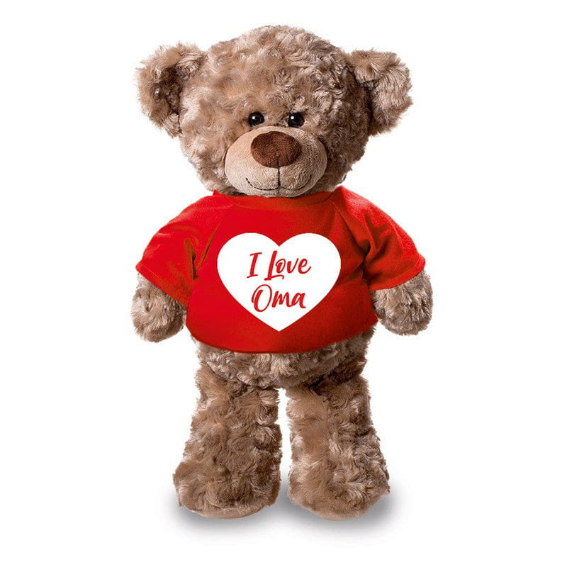 I love oma teddybeer knuffel - pluche - 24 cm - met shirt - Pluchen speelgoed