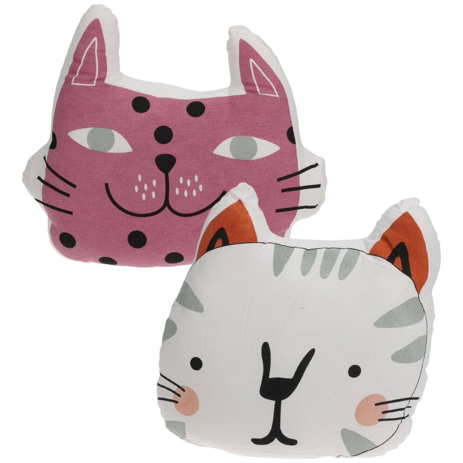dieren-sierkussen-set-2x-kat--poes-kinderkamer-35-x-40-cm-polyester_10500758