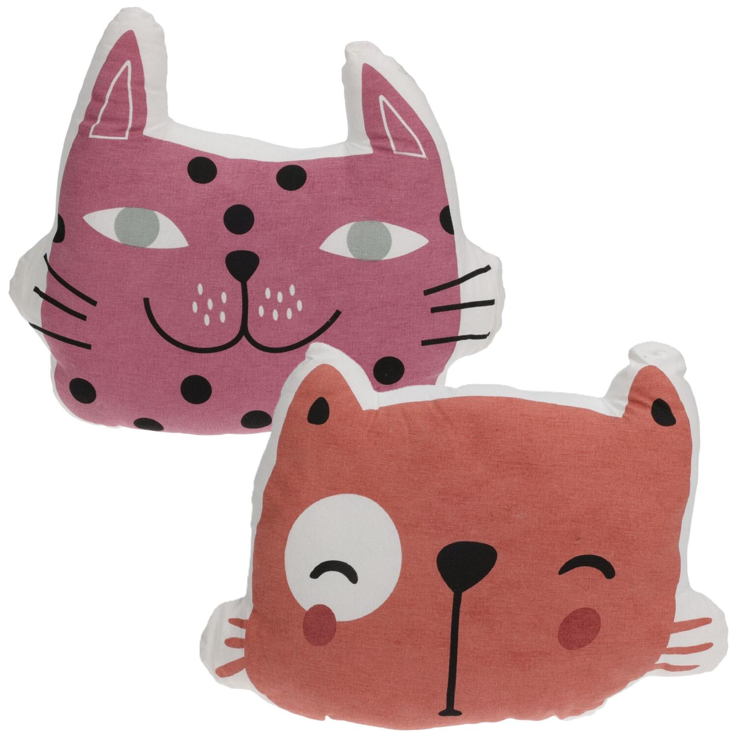 dieren-sierkussen-set-2x-kat--poes-kinderkamer-35-x-40-cm-polyester_10500759