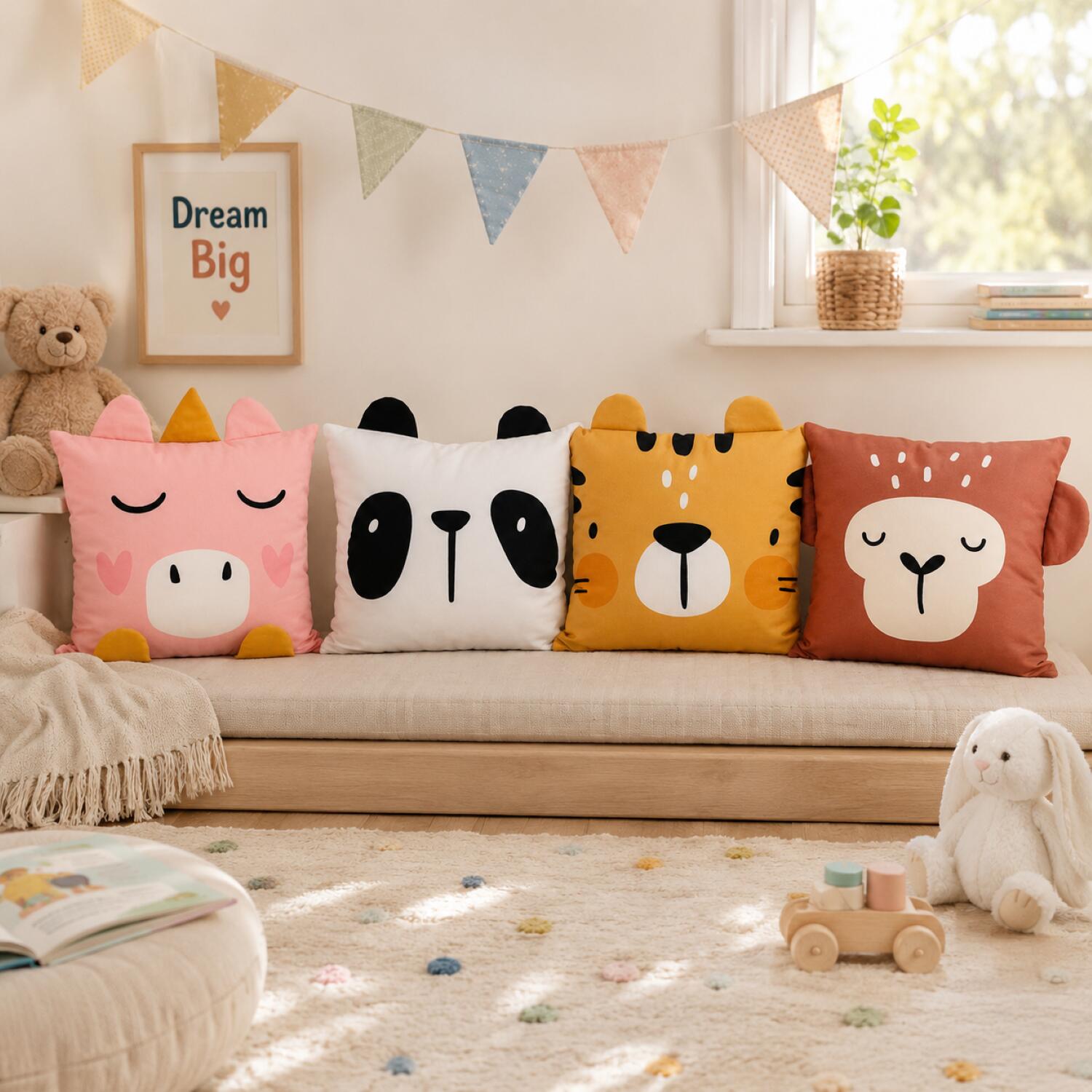 dieren-sierkussen-set-2x-kinderkamer-panda-en-tijger-40-x-40-cm-polyester_10500763-5
