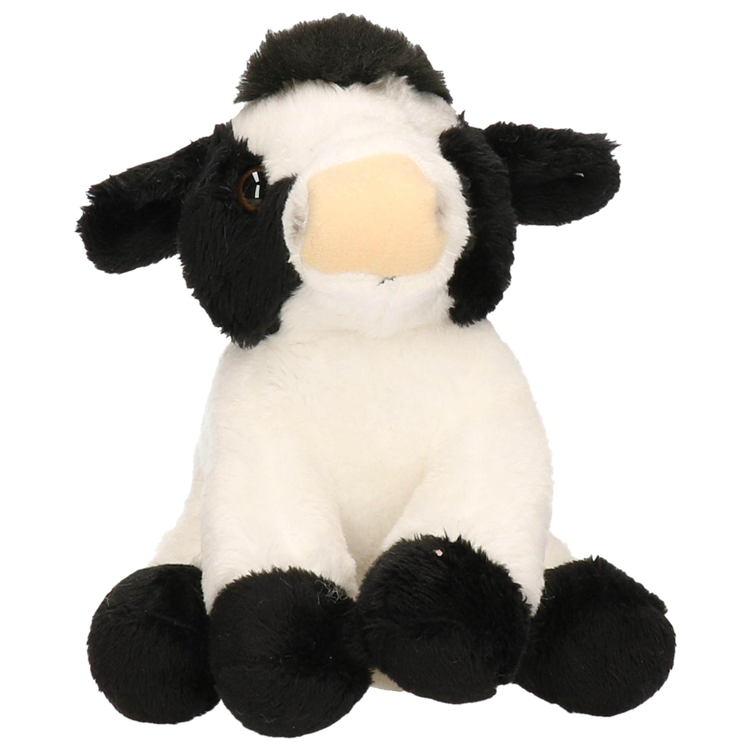 ravensden-pluche-knuffel-koe-zittend-15-cm-boerderij-kinderen-knuffels-koeien-zwart-wit_10050765-2