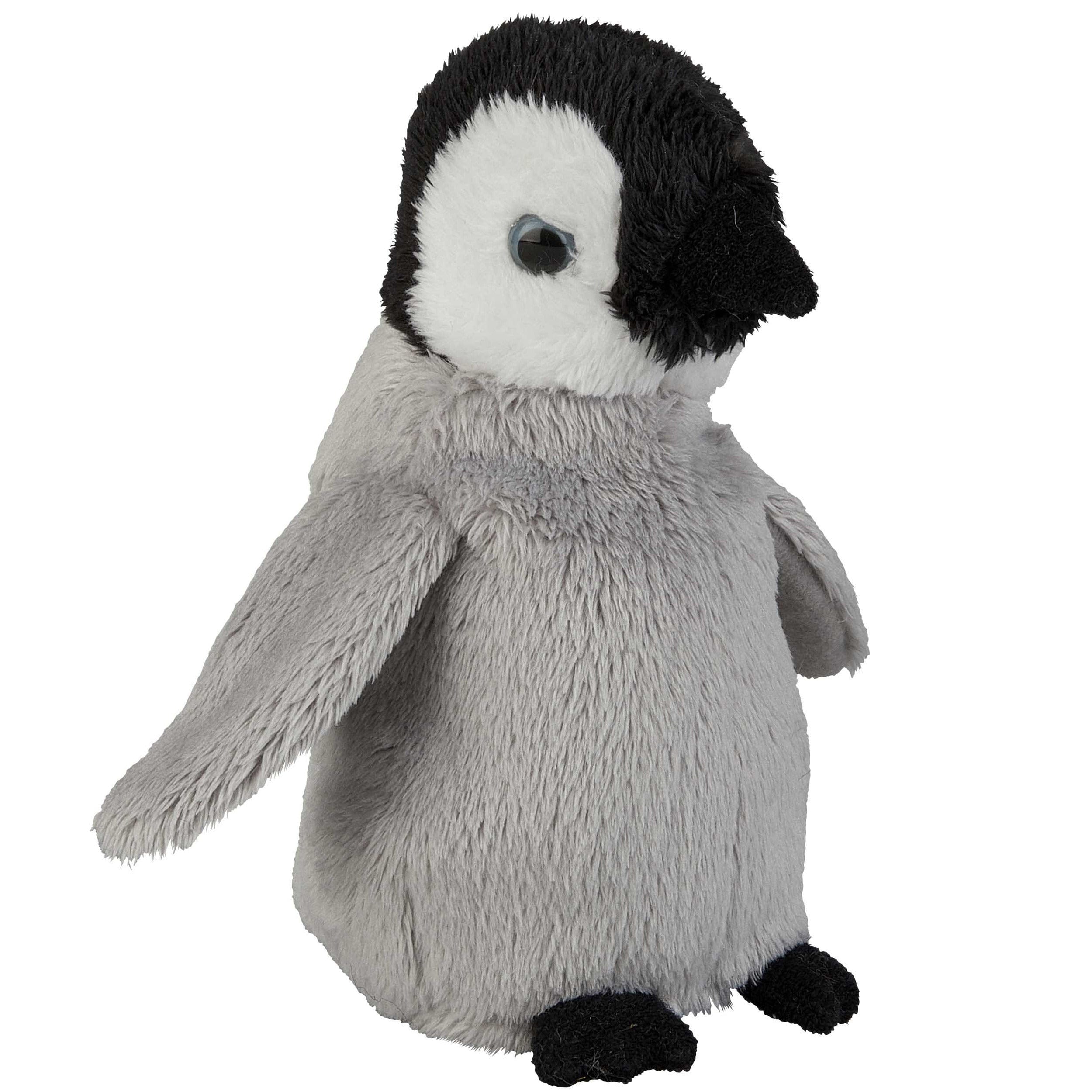 Ravensden pinguïn kuiken knuffel - pluche - grijs - 15 cm - Pluchen speelgoed