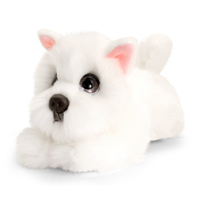 Keel Toys Westie knuffel - pluche - wit - 25 cm - Pluchen speelgoed