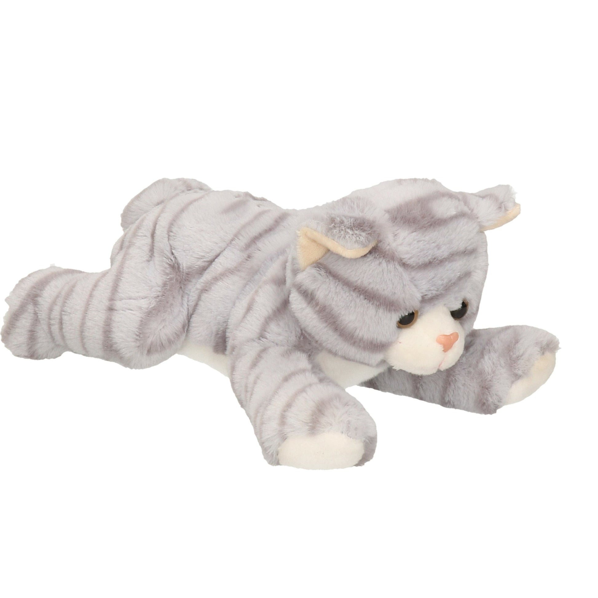 Pluche poes knuffel - grijs - 25 cm - dierenknuffel - Pluchen speelgoed