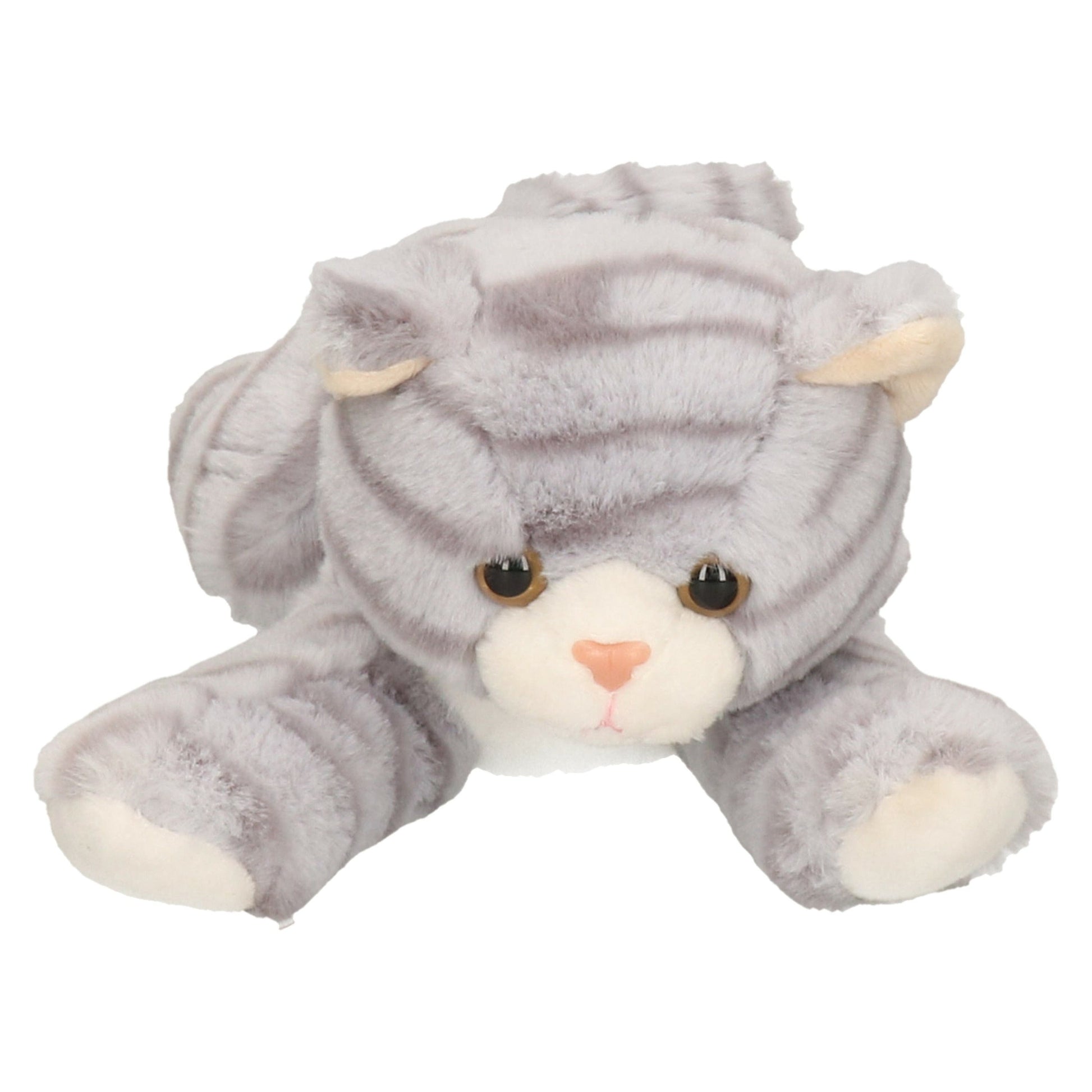 Pluche poes knuffel - grijs - 25 cm - dierenknuffel - Pluchen speelgoed