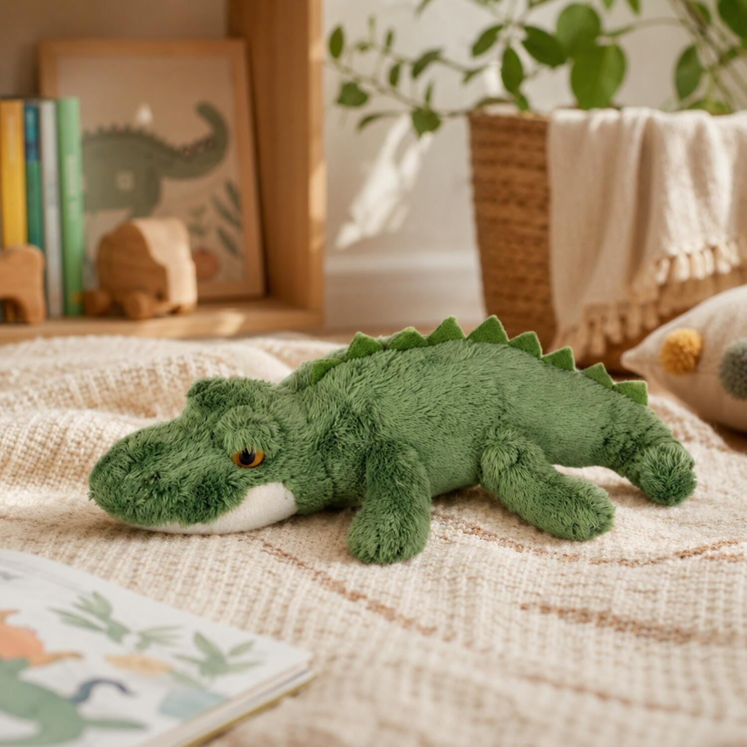Ravensden krokodil knuffel - pluche - groen - 15 cm - dierenknuffel - Pluchen speelgoed